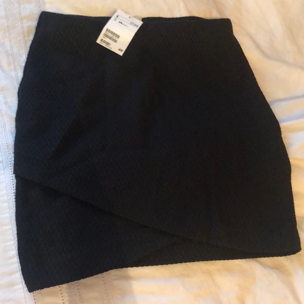 Black mini skirt